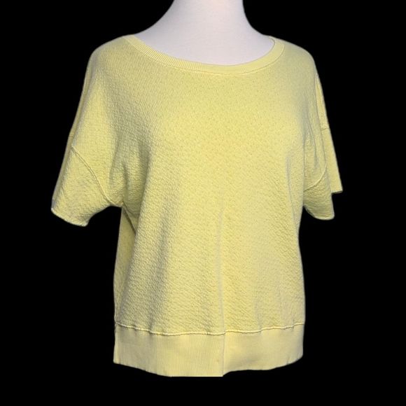 Woman's Mododoc Raw Hem Short Sleeve Sweat Top Small - Picture 2 of 5